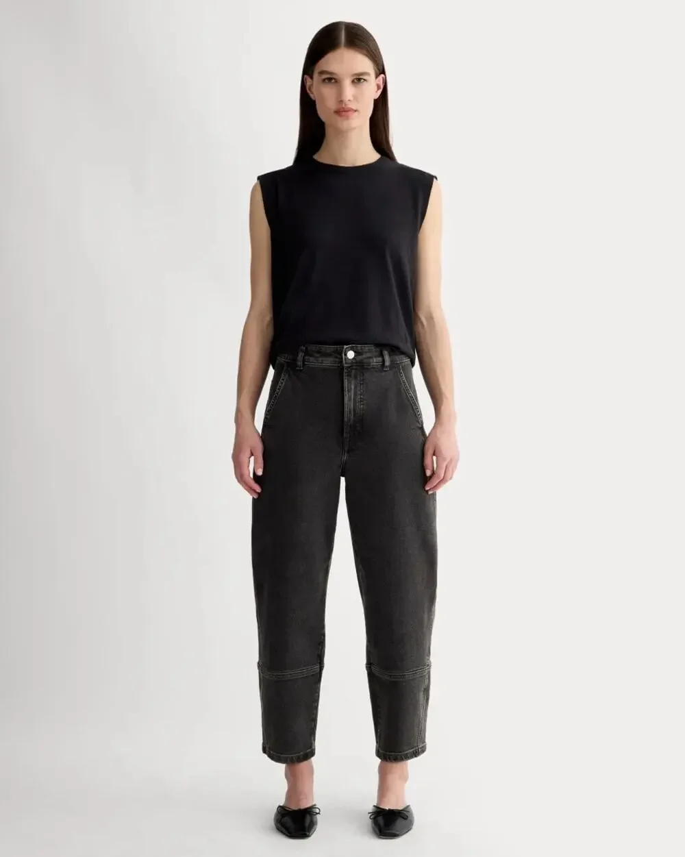 Everlane The Utility Barrel Jean Washed Black sz 2R
